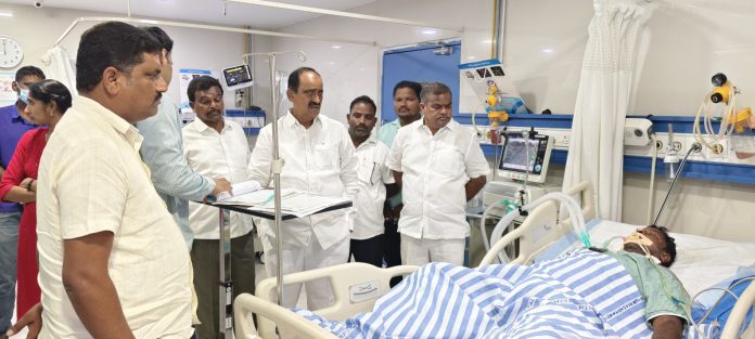 MLA Revuri visits leaders
