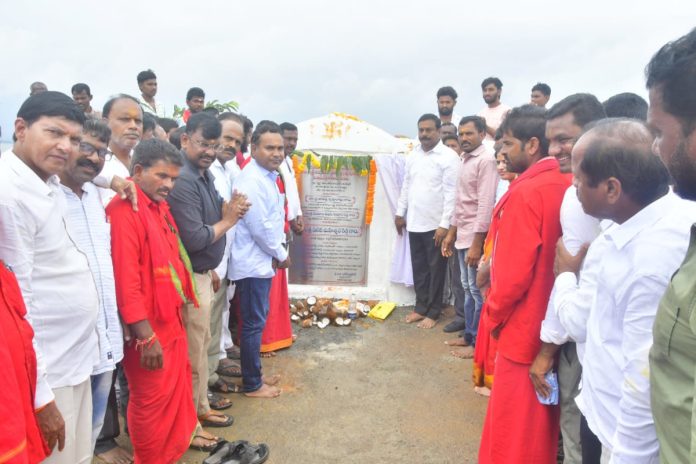 MLA inaugurated the lights on the Swarna project..