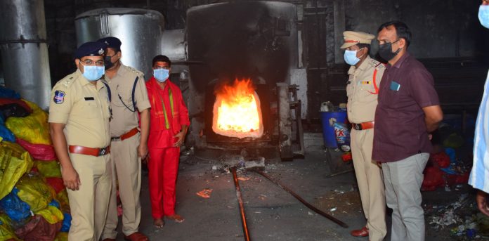 Marijuana burning in Rajanna Sircilla district: SP