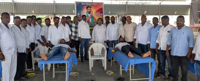 Mega blood donation camp in Hasa Kothur and Chautpalli villages