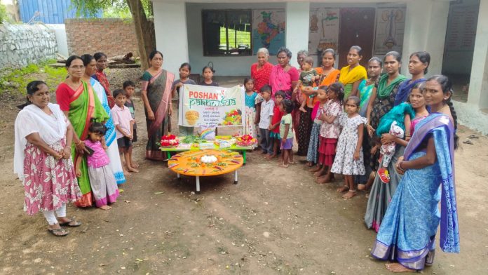 Nutrition month at Anganwadi center..