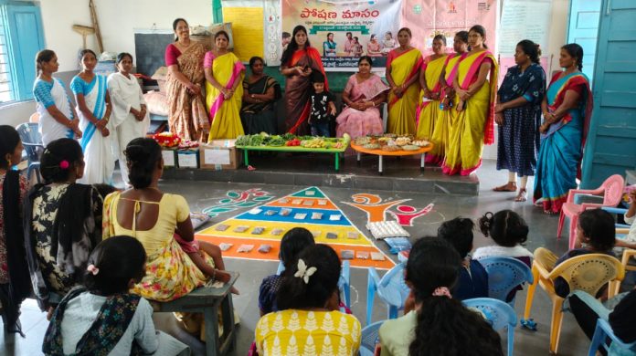 Nutrition month at Devarampally Anganwadi..