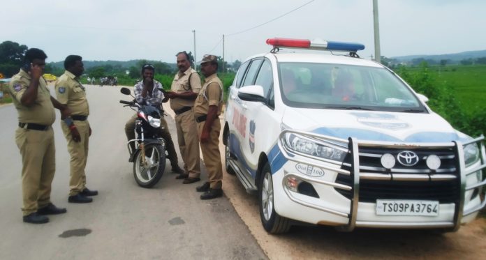 Police checked vehicles