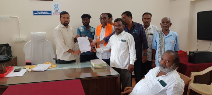 Request to the Tahsildar to undertake road repair work.