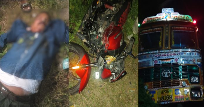 Road accident in Kamareddypally..