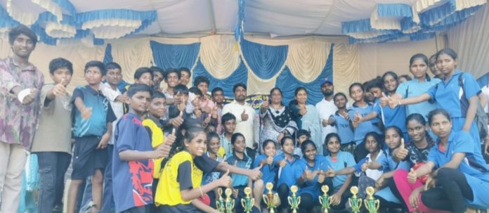 Students who won in division level games..