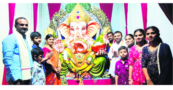 Ganesha worshipped in Amberpet