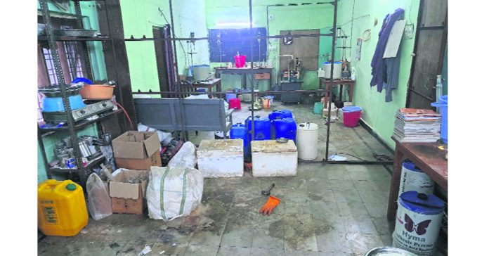 Alfazolam manufacturing in closed school