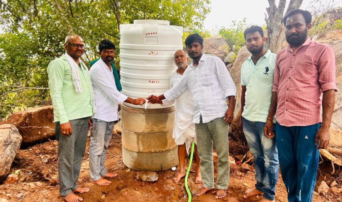 Village youth provide water facility at Balaji Temple
