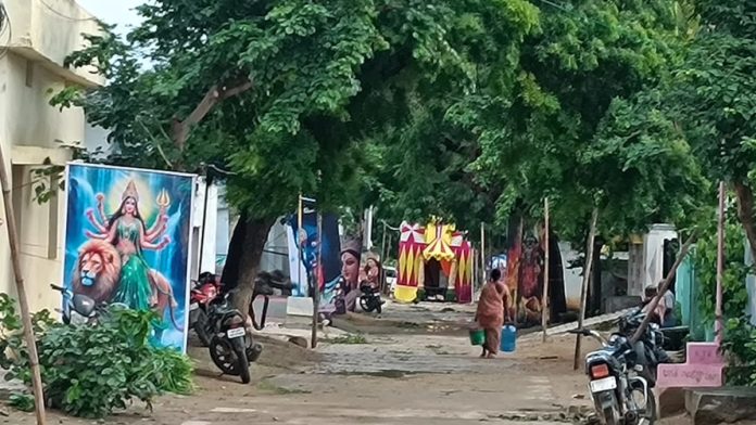 Villages prepare for Durga Mata festivals..