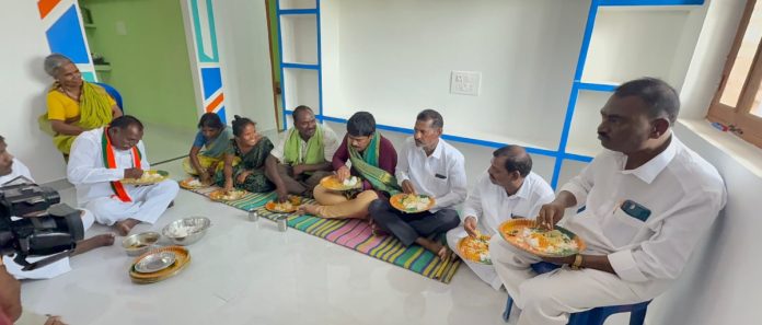 Vinay Reddy had lunch with the beneficiaries