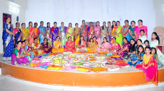 Women exchanged bangles sarees and musical instruments in the battalion.