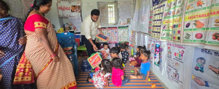 A young mans contribution to Anganwadi..