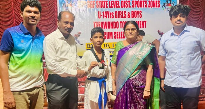 Aditya wins silver medal in Under-14 competitions