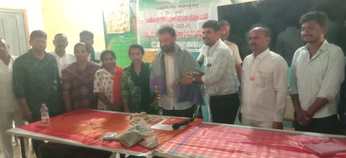 Agriculture officials honored the MLA with a grand ceremony