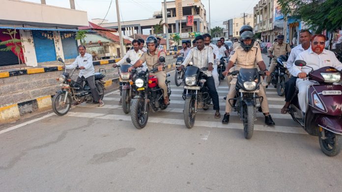 Bike rally under the auspices of Jakran Pally Police Bike rally under the auspices of Jakran Pally Police