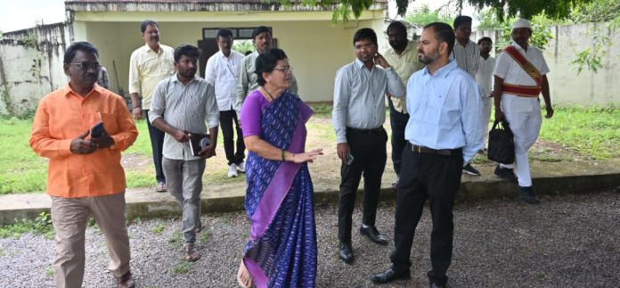 Collector Rahul Sharma inspects arrangements for counting of votes