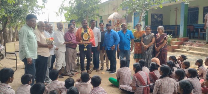 Congratulatory meeting for athletes at Mamidipalli School