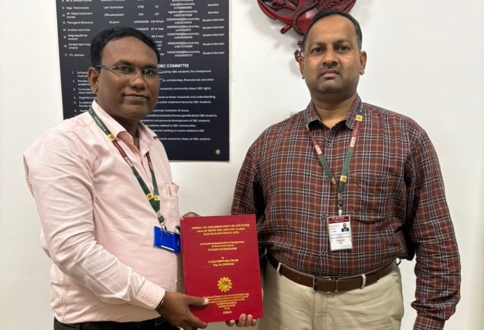 Dnyaneshwar Chari, who earned his PhD degree