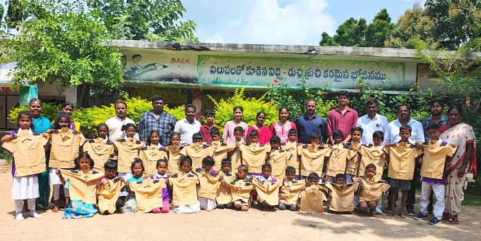 Donating dresses to government school children