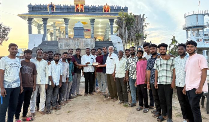 Donation for the reconstruction of the temple