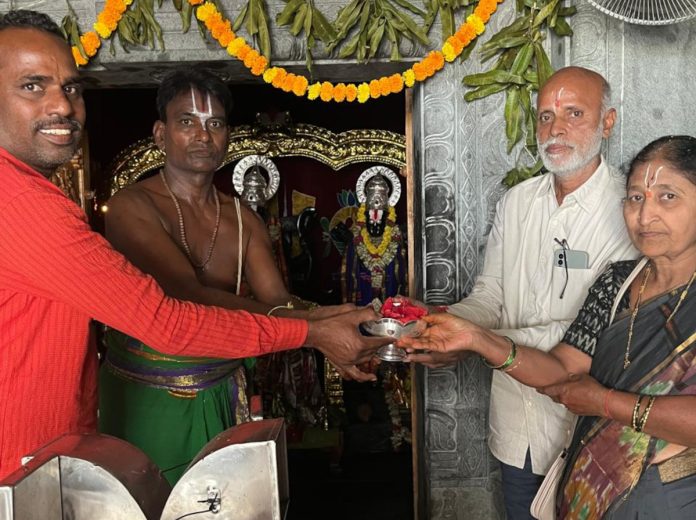 Donation of silver tirtha vessel to Sri Seetha Ramachandra Swamy Temple