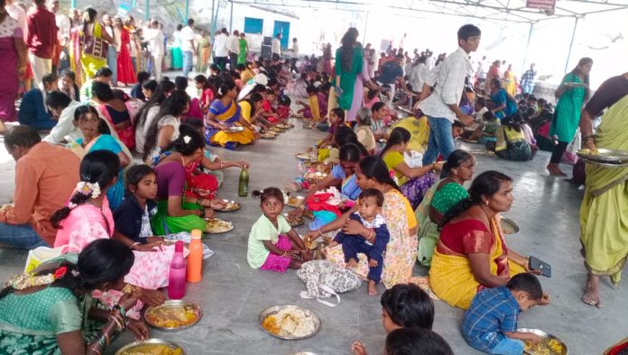 Food distribution program on Siddulagutta