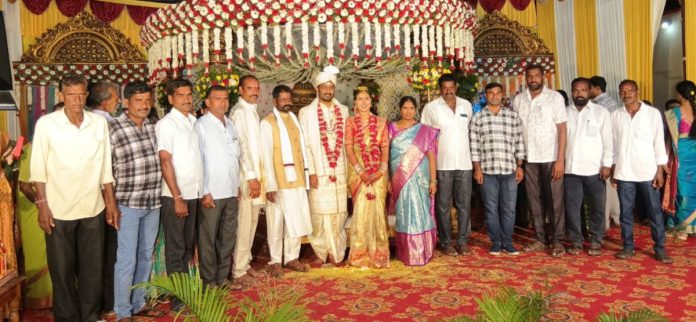 Former APP Malahal Rao blesses the bride and groom