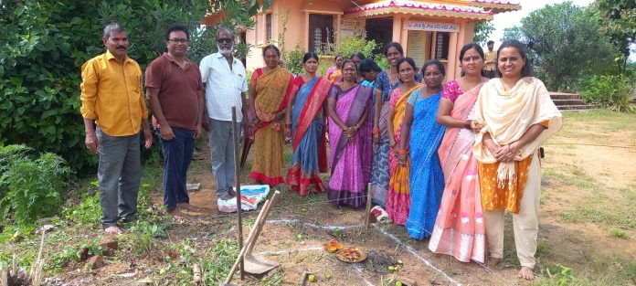 Foundation stone laid for construction of kitchen at temple