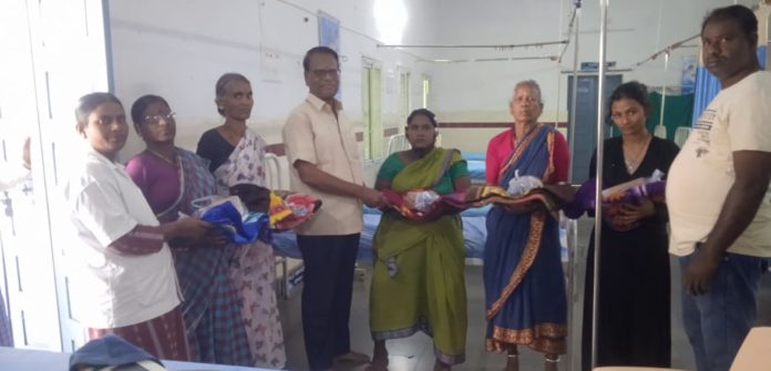 Fruit distribution at government hospital..