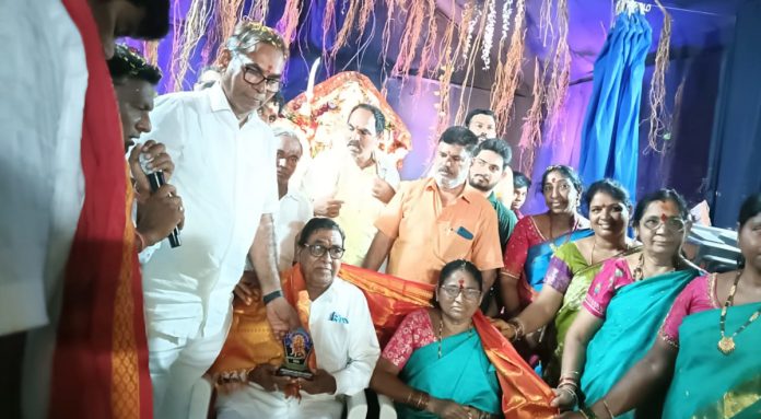 Immersion of Goddess Durga with devotion