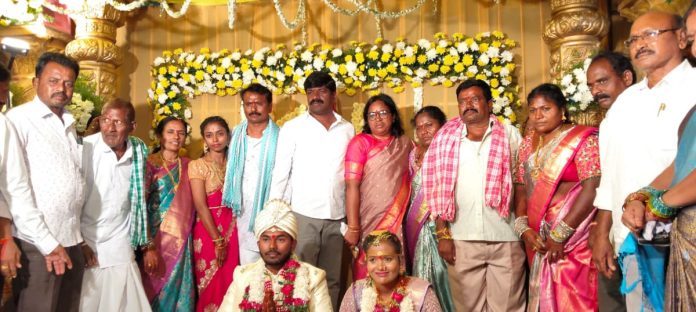 MLA blesses the newlyweds
