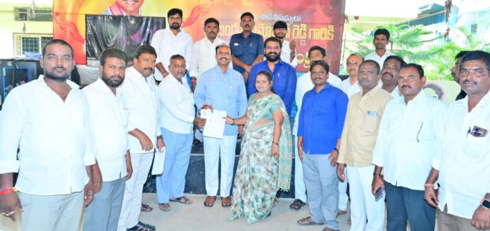 MLA presents CM Relief Fund cheques