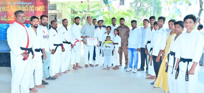 MLA presents karate belt grading test certificates