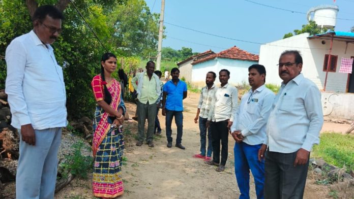 MPDO inspects construction of Indiramma houses in Longan
