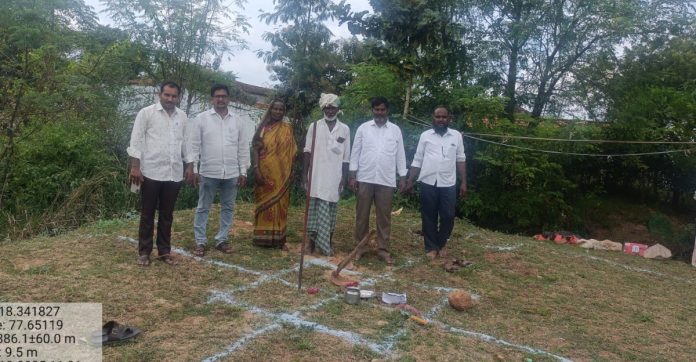 MPDO inspects construction of Indiramma houses in villages