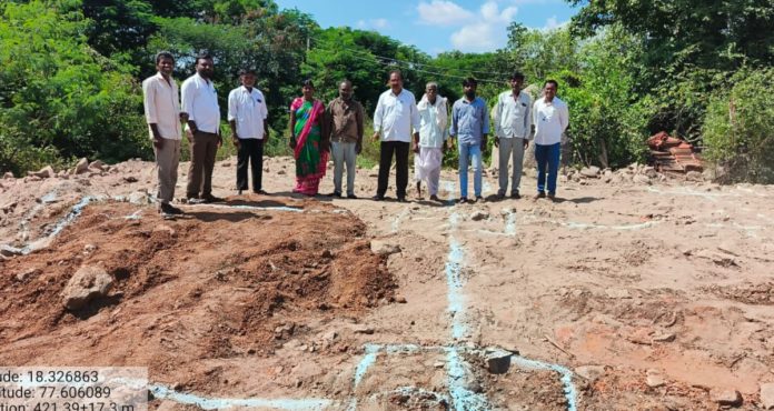 MPDO launches construction of Indiramma houses MPDO launches construction of Indiramma houses