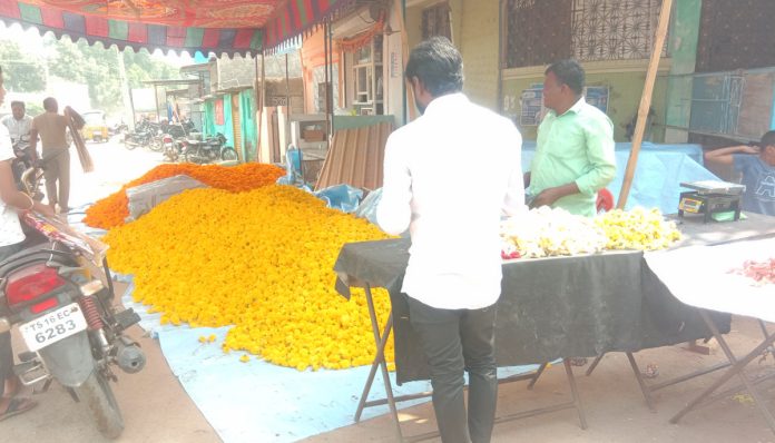 Marigolds are special for Diwali Lakshmi Puja.