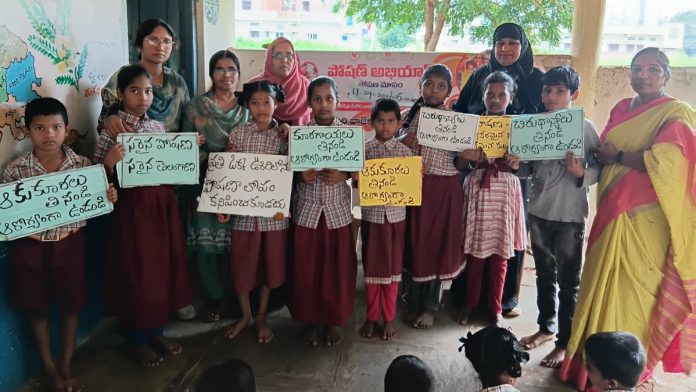 Nutrition campaign in Anganwadi