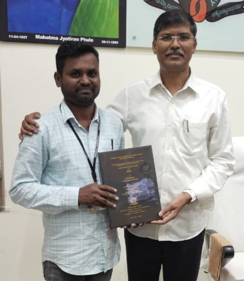 Posanipet teacher Mohammed Shakeel, who has obtained a PhD degree Posanipet teacher Mohammed Shakeel, who has obtained a PhD degree