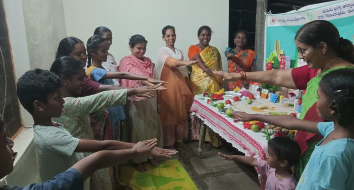 Poshan month festival in Tatayyapalli