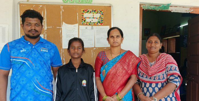 Tejasri selected for the state level Taekwondo competition..