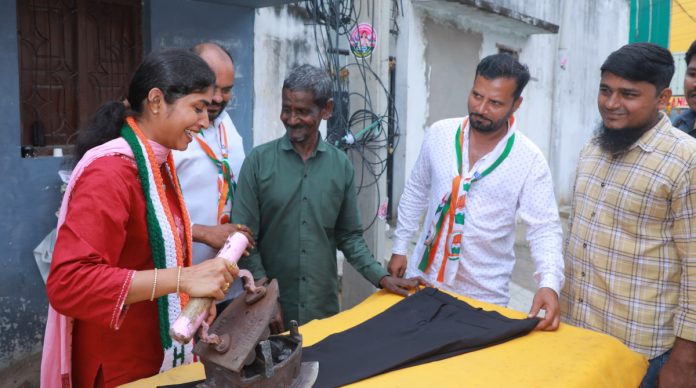 The Congress flag is flying in Jubilee Hills. The Congress flag is flying in Jubilee Hills.