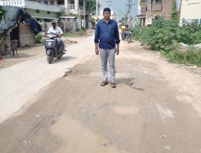 They dug up the road... leaving potholes.