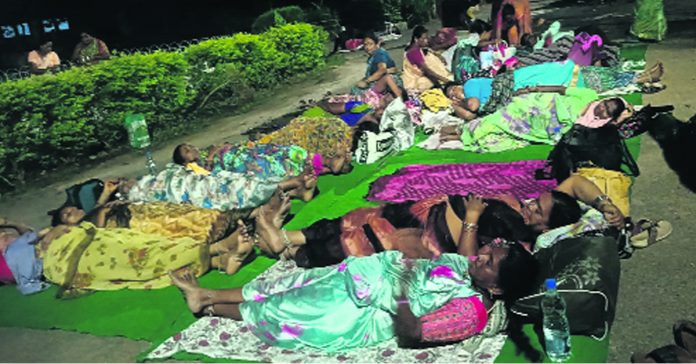 Tribal workers' hunger strike