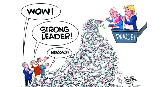 Gaza massacre stopped, peace prize for troublemaker!