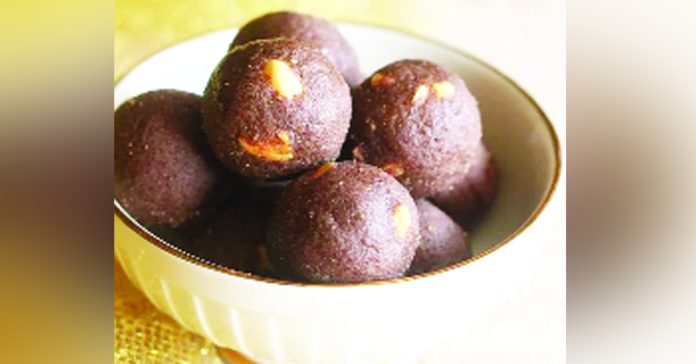 With copper laddu….