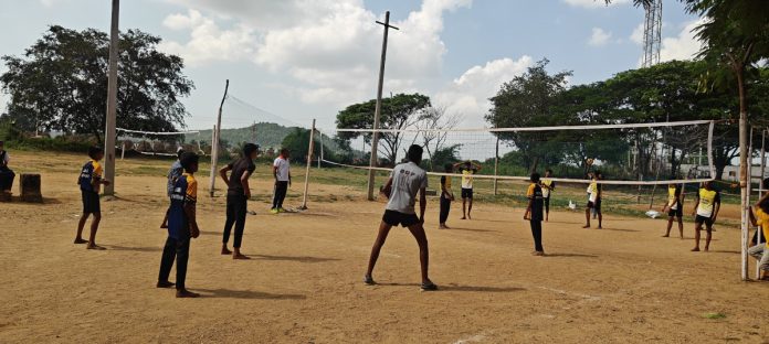 Zonal level volleyball selection competitions at Pet Sangem
