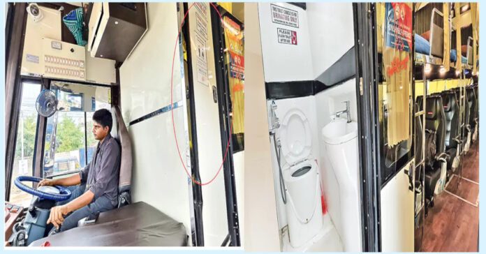 ఇక బస్సులో కూడా బాత్రూంలు