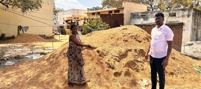 Indiras houses were filled with inferior sand.